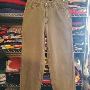 VTG Lee Denim Riveted Military Army 90s khaki straight leg denim jeans